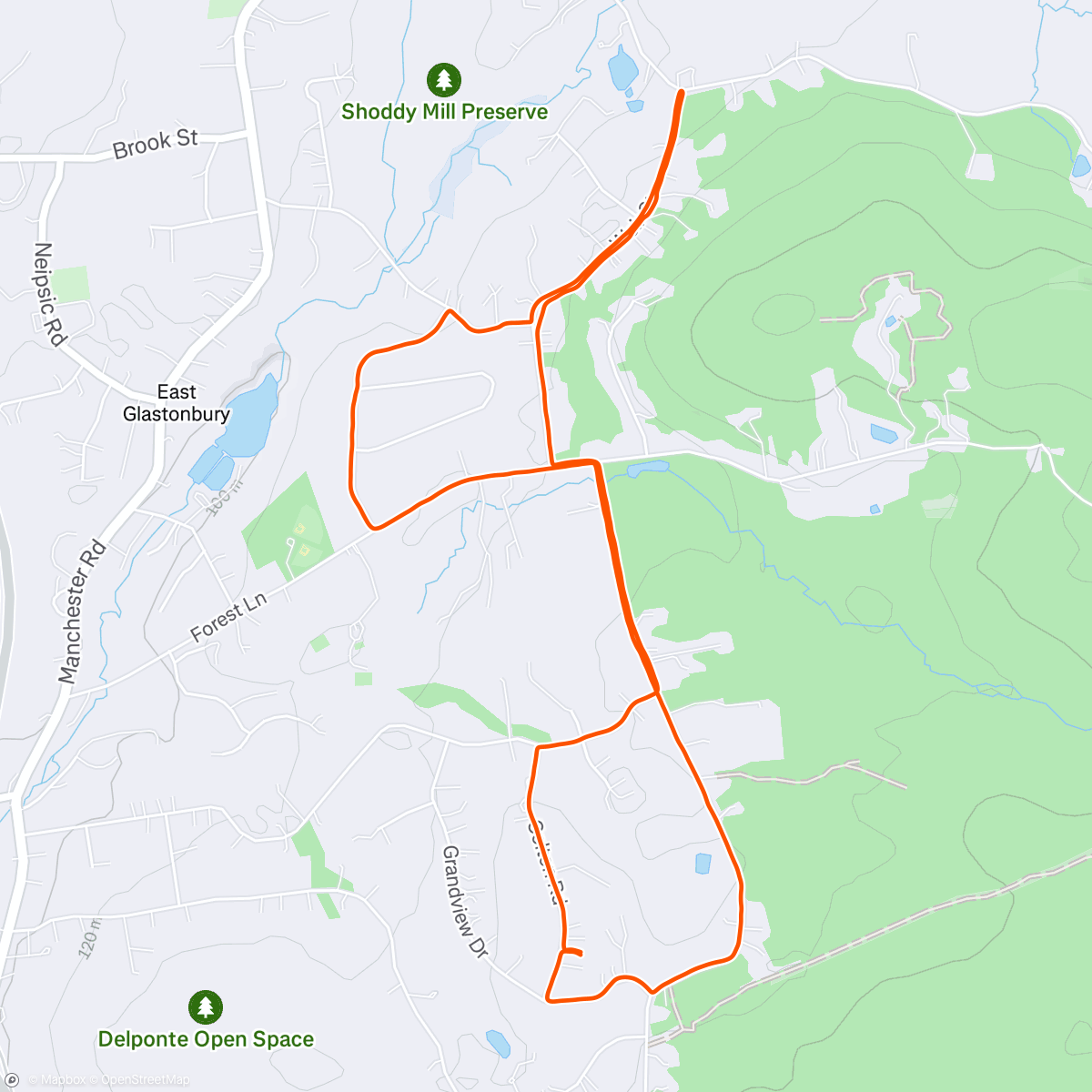 Map of the activity, Morning Run