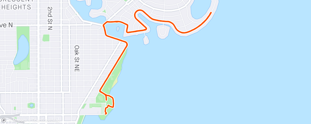 Karte der Aktivität „St Anthony’s Olympic Triathlon Run”