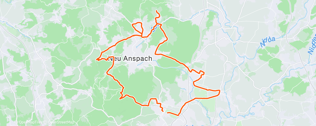 Map of the activity, Fahrt am Morgen