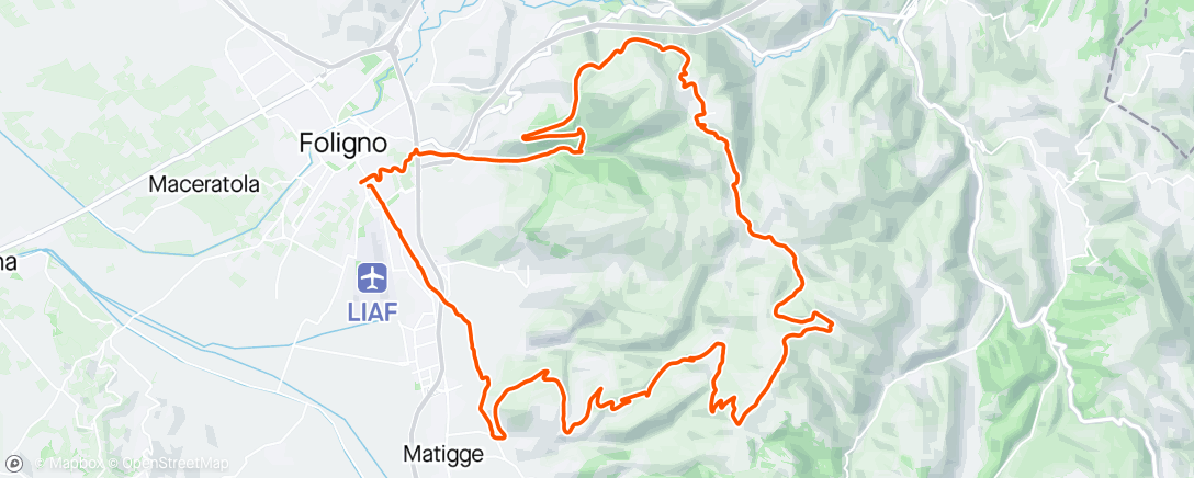 Map of the activity, Foligno Bertini Vallupo M. Brunette Ponze Manciano Foligno