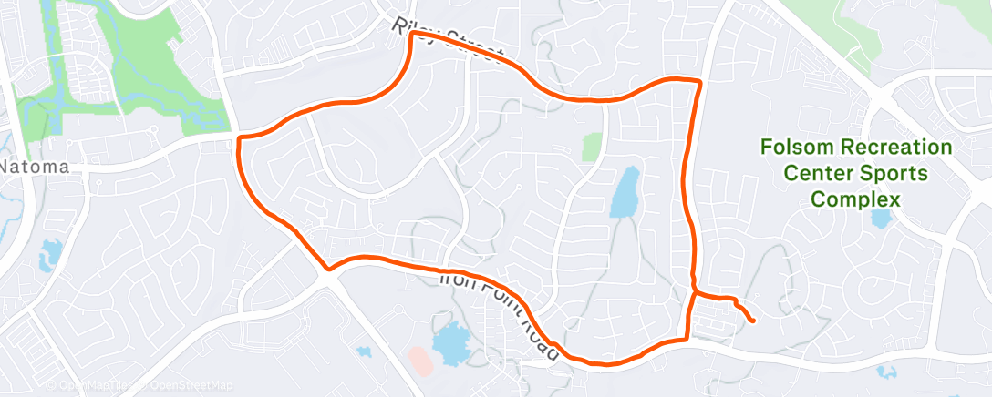 Map of the activity, Morning Run