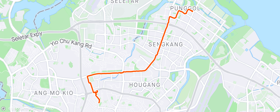 Map of the activity, Night Ride with Foongg Part 2