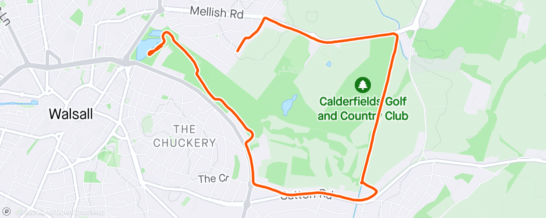 Map of the activity, Lunch Run - sunny 6k