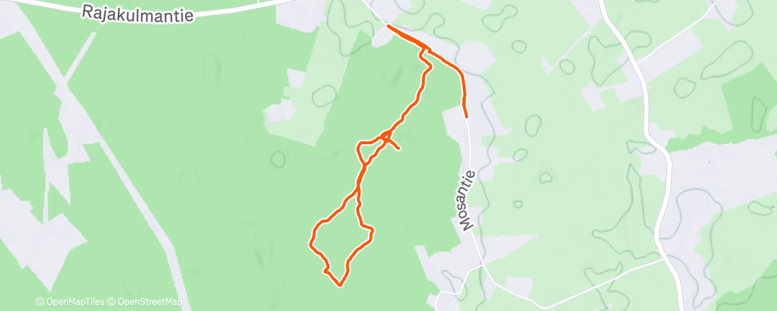 Map of the activity, Lunch Trail Run