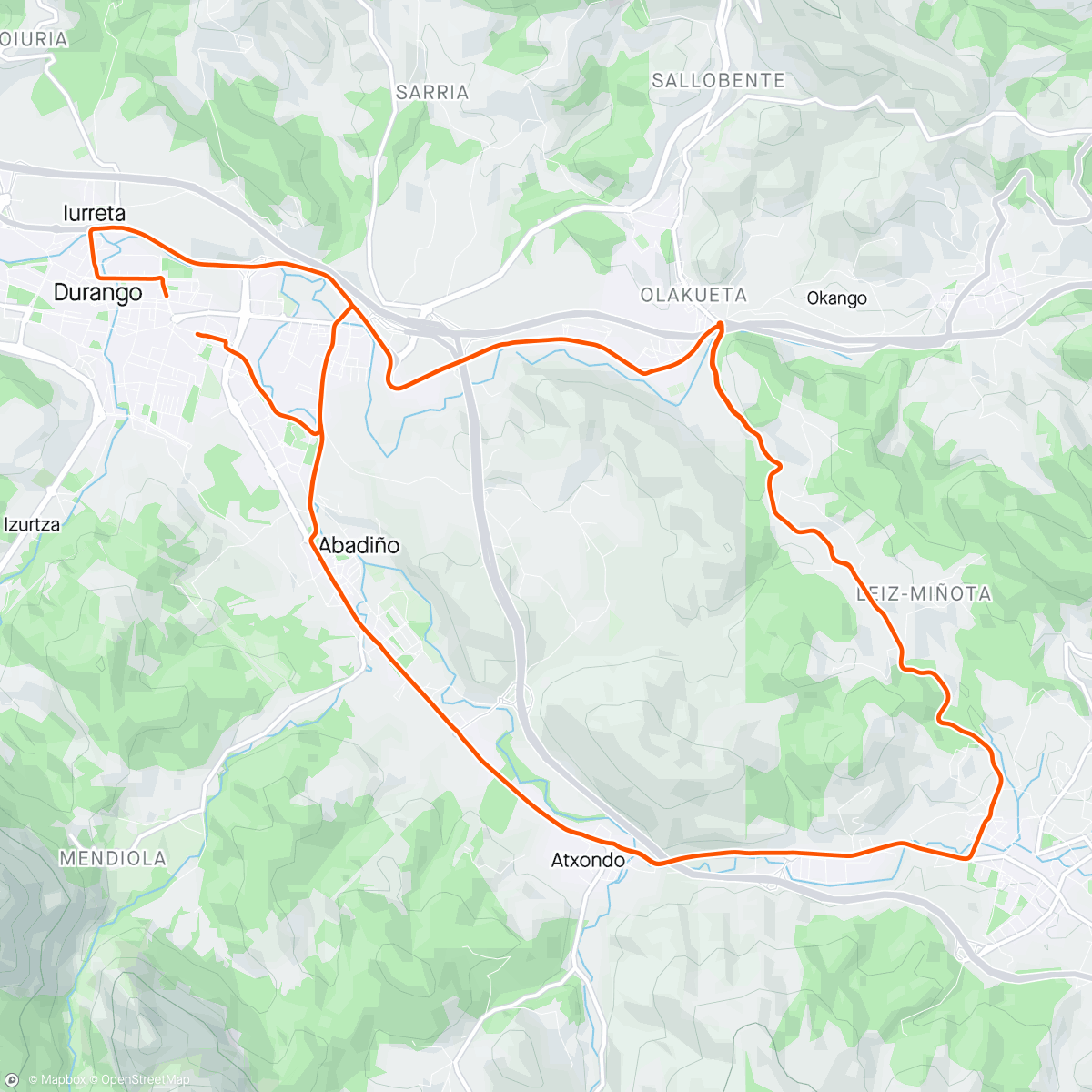 Map of the activity, Afternoon Spin