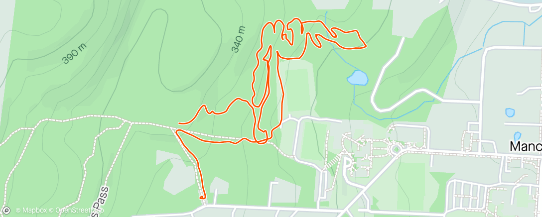Map of the activity, Cool down hike