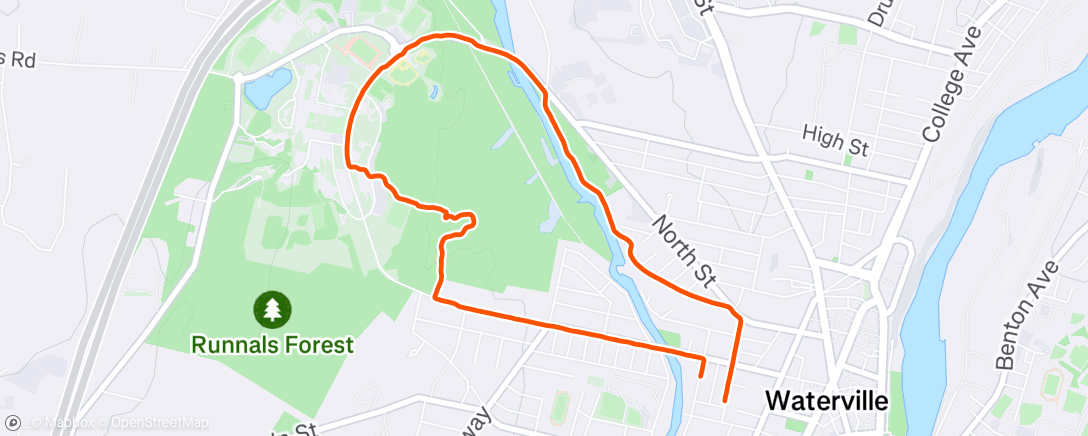 Map of the activity, Morning Run