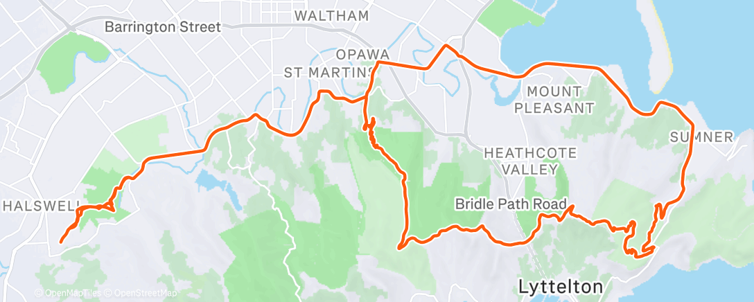 Map of the activity, Morning Mountain Bike Ride