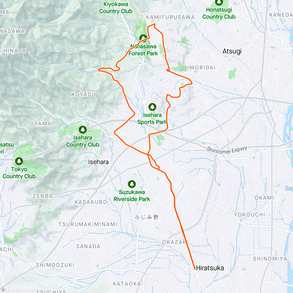 Mapa da atividade, ツツジライド