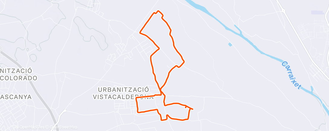 Map of the activity, Lunch Run