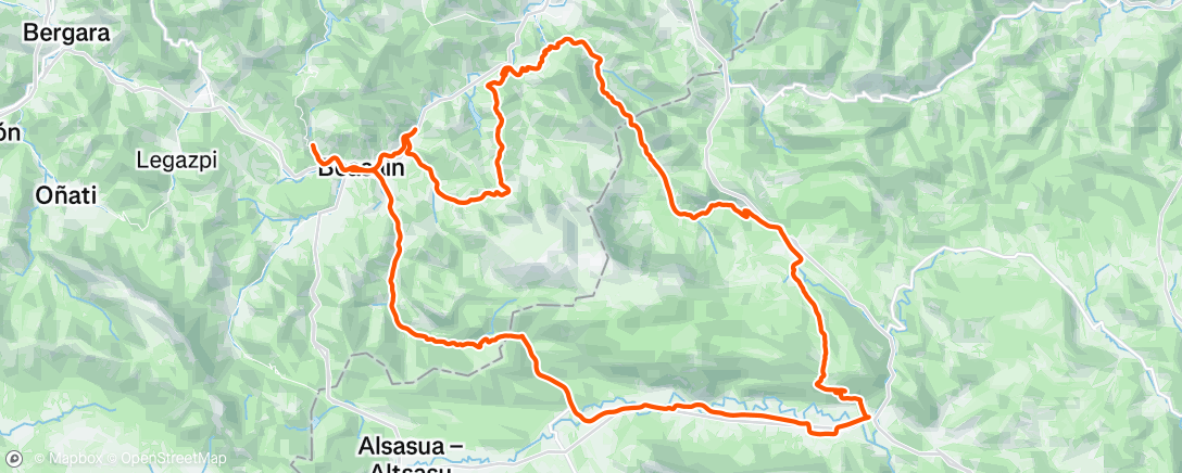 Map of the activity, Bicicleta por la mañana