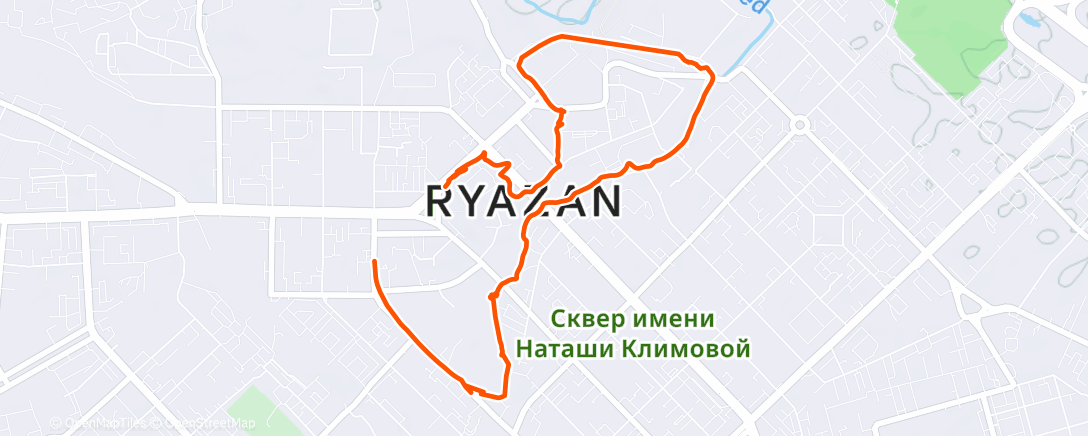 Map of the activity, Утренний забег