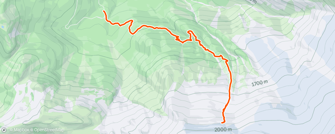 Map of the activity, Hike into camp
