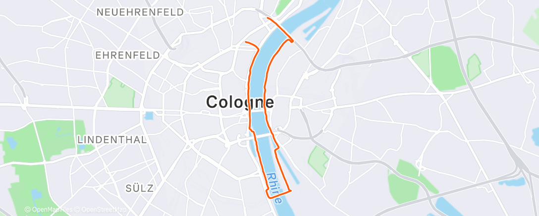 Map of the activity, Running