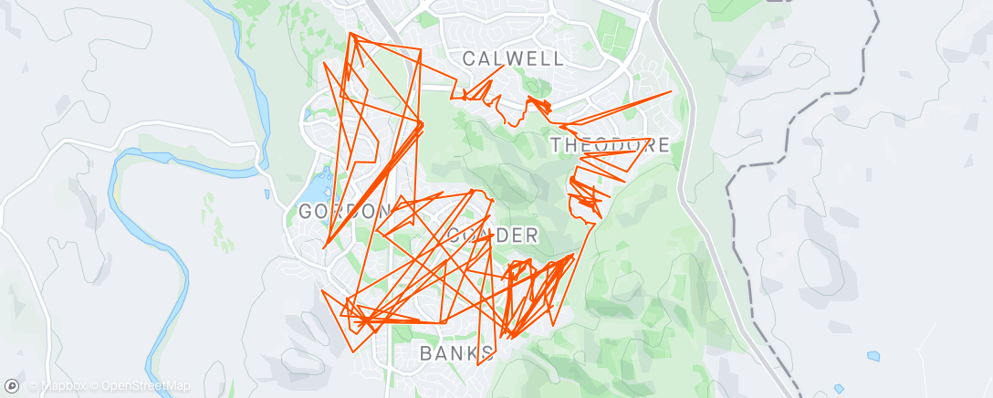 Map of the activity, Hmmmm OK my phone is clearly having issues, just a simple walk around the hill 😂