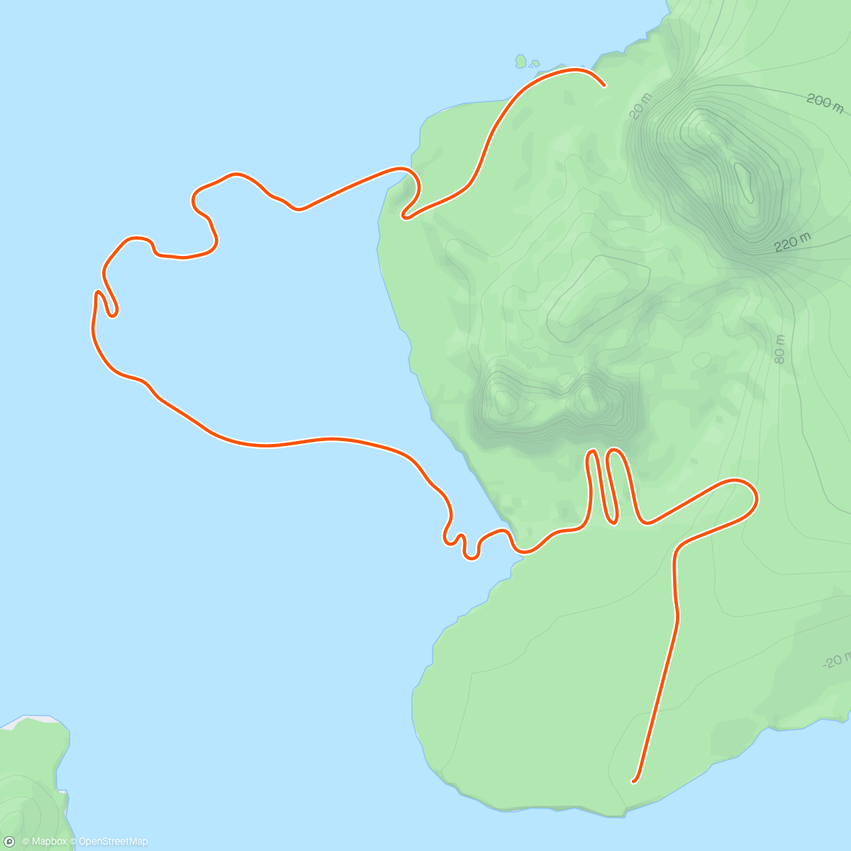 Mapa da atividade, Zwift - 30/15s in Watopia