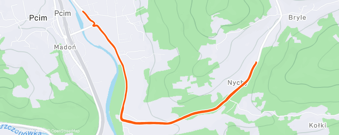 Карта физической активности (Evening Run)