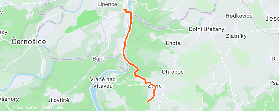 Map of the activity, Morning Run