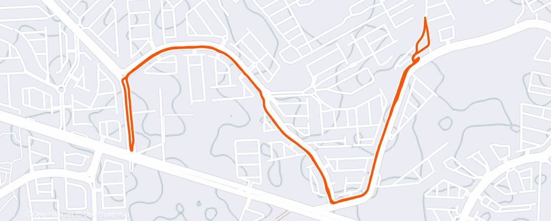 Map of the activity, Carrera por la mañana