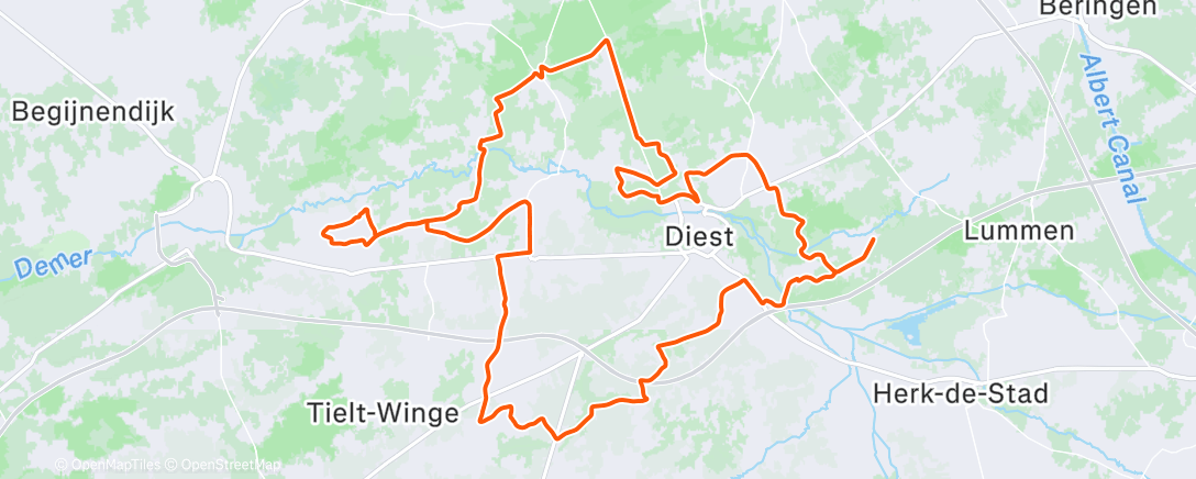 Map of the activity, Rustige duur met klimmetjes