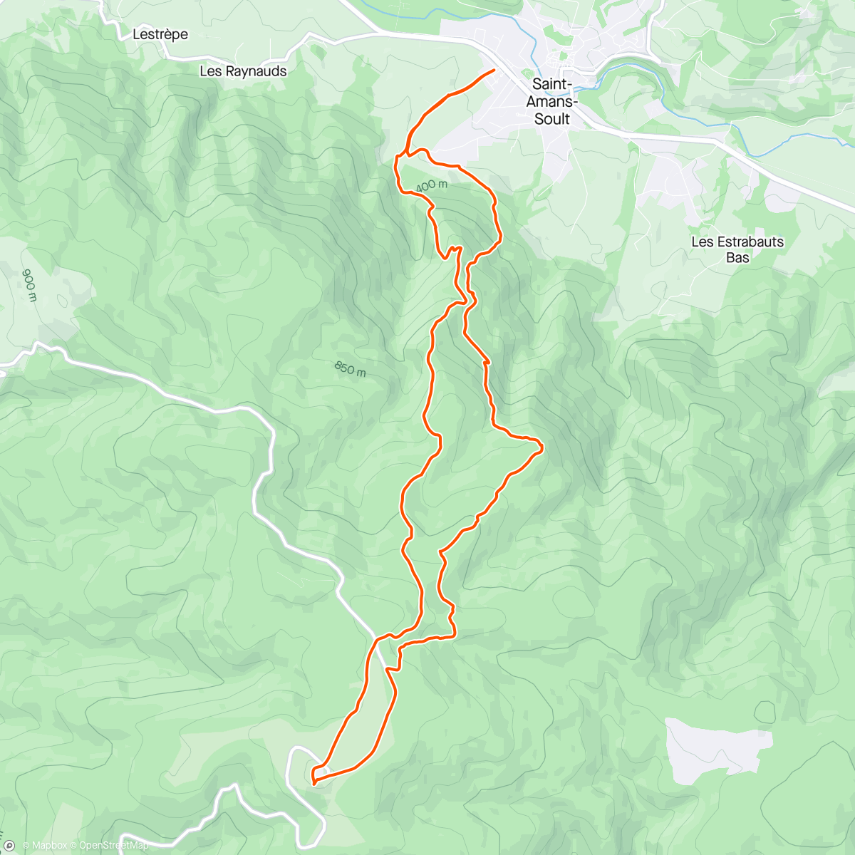 Map of the activity, black mountain trail objectif nore en off avec Magali