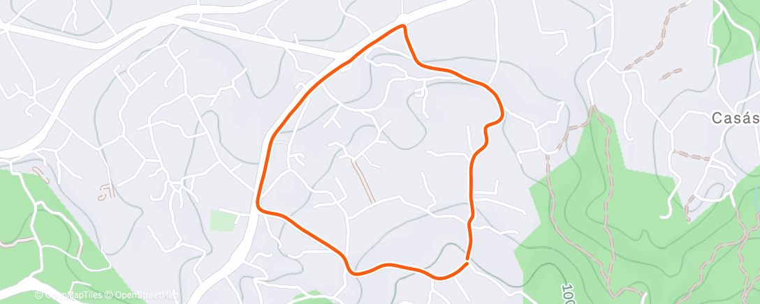 Map of the activity, Carrera de montaña matutina