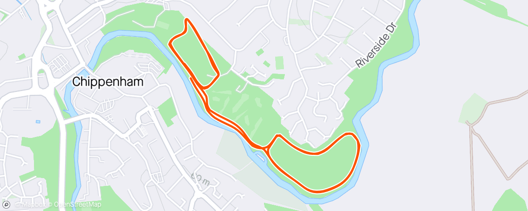 Map of the activity, Parkrun #316 - fastest time this year