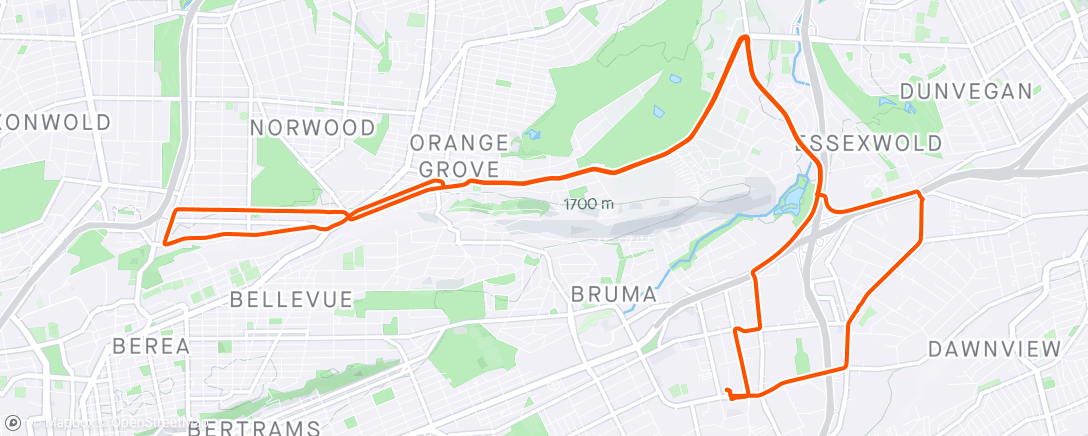 Map of the activity, Morning Ride