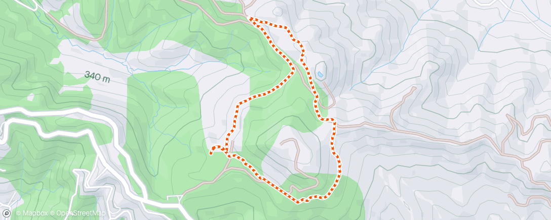 Map of the activity, Calvin Hike