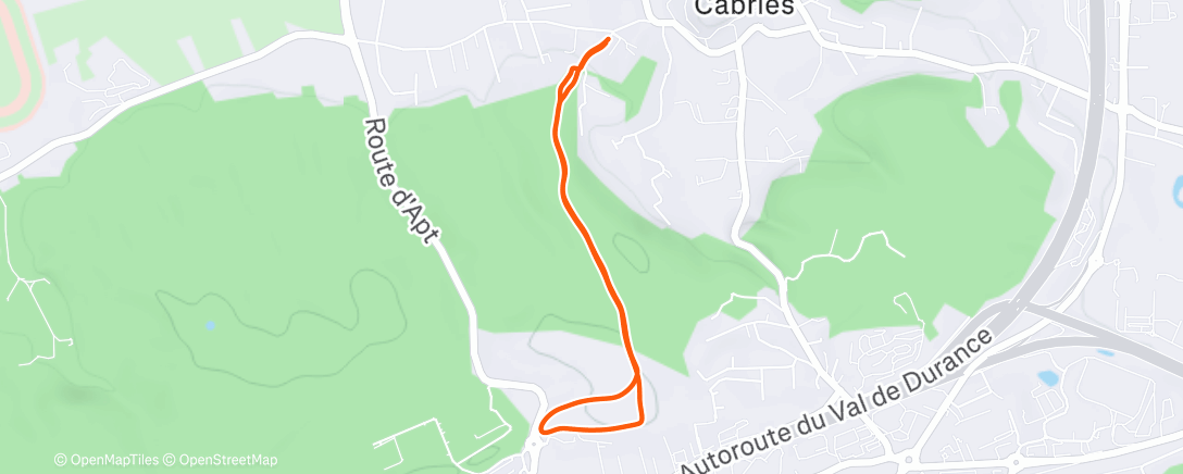 Map of the activity, Morning Run