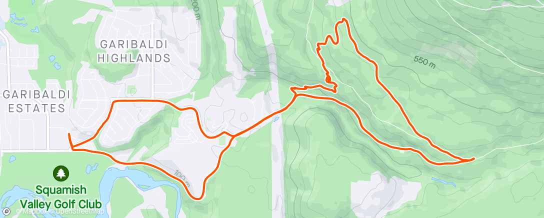 Map of the activity, After work rehab lap