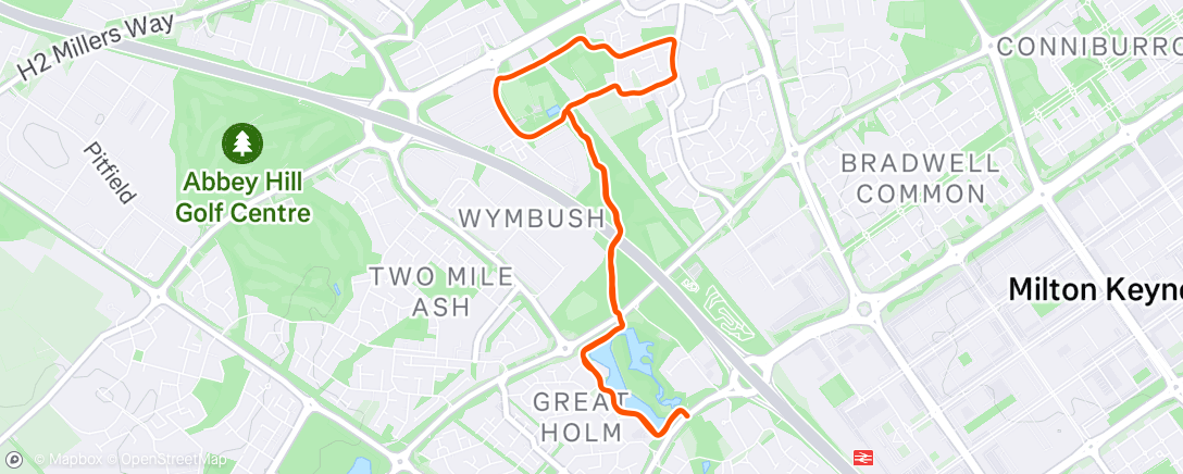 Map of the activity, Morning Run