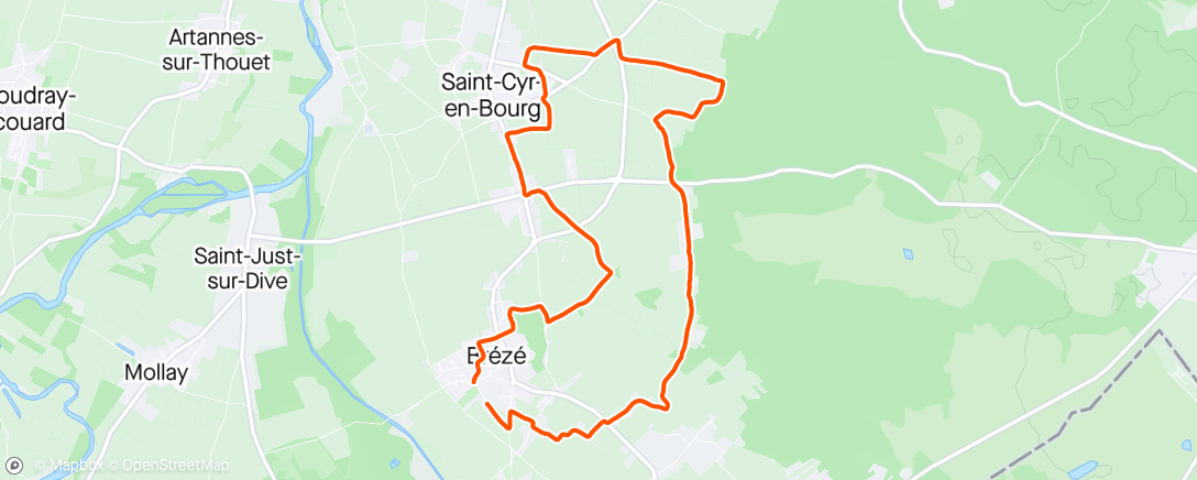 アクティビティ「Rando - Breze / St Cyr」の地図