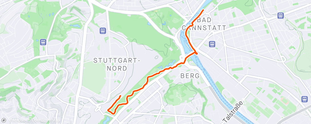 Map of the activity, Lauf am Nachmittag.