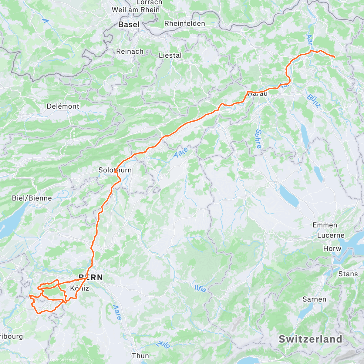 Map of the activity, Cycling Unit Jahresausklang...