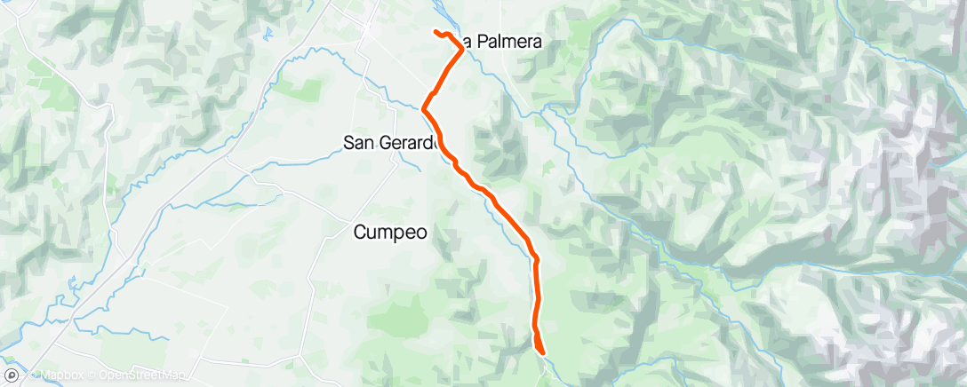 Mappa dell'attività Giro pomeridiano