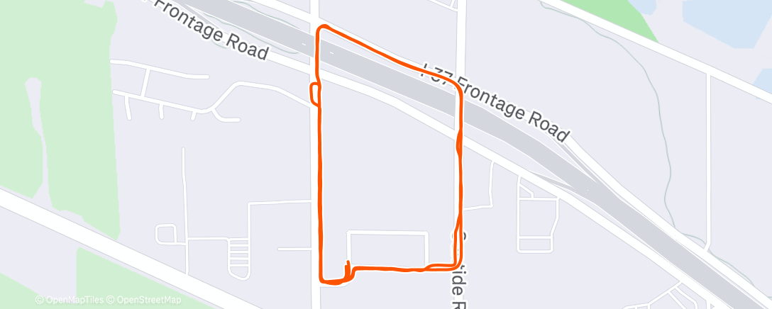 Map of the activity, Afternoon Run