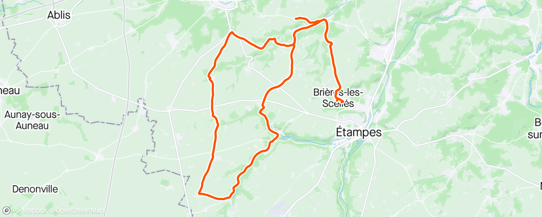 Map of the activity, Brieres bastogne Brieres