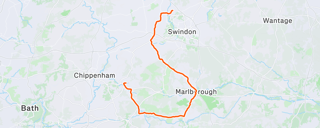 Map of the activity, Morning Ride