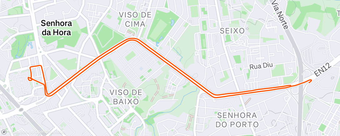 Mapa da atividade, Volta de bicicleta ao anoitecer