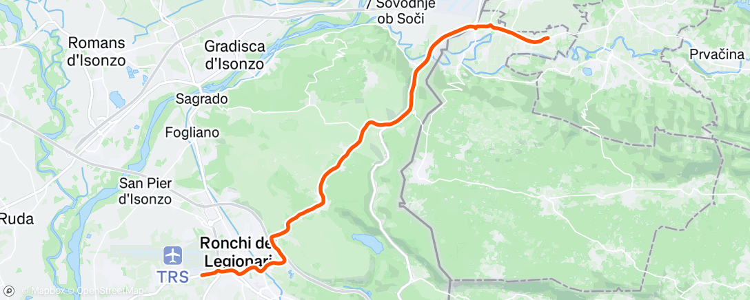 Map of the activity, Afternoon Ride