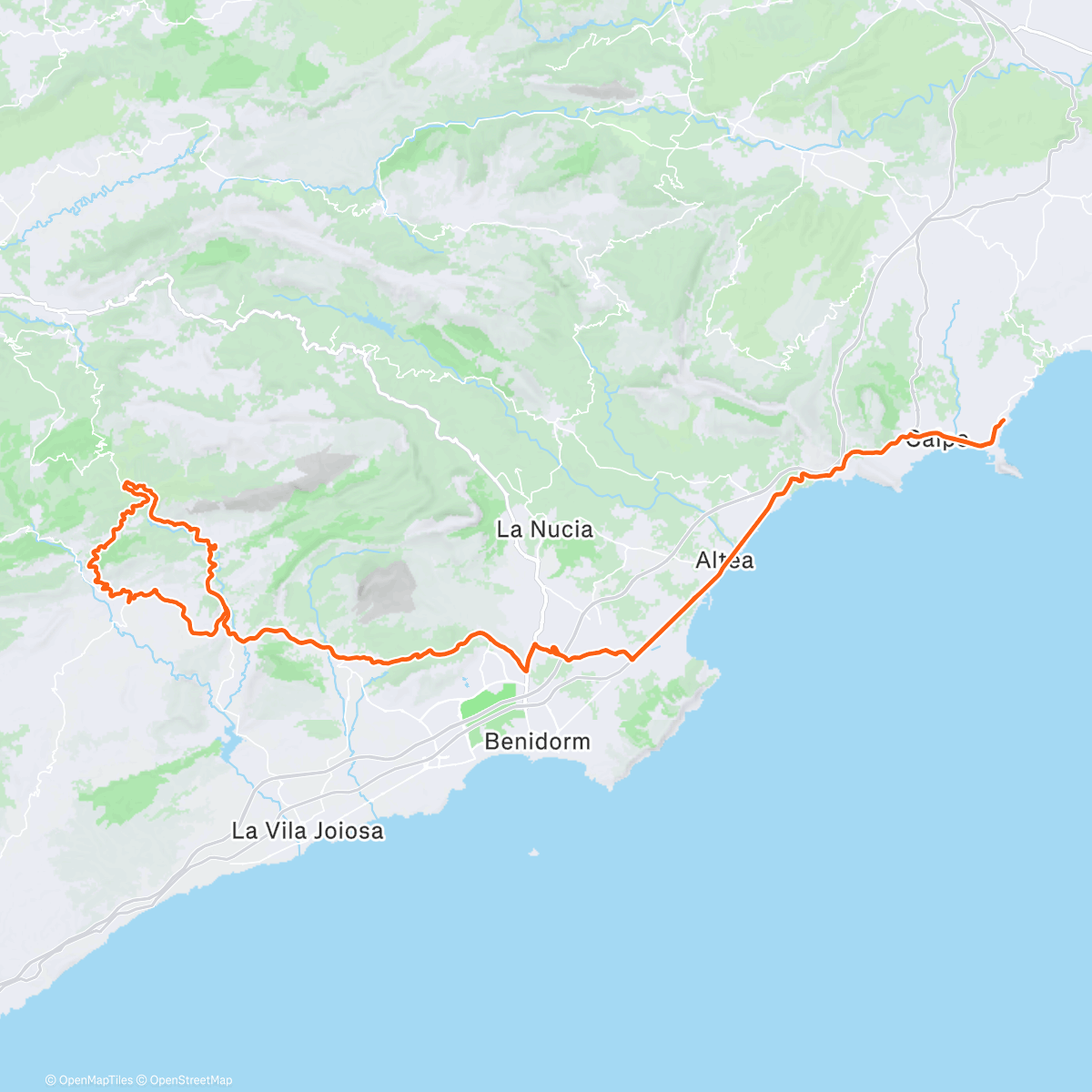 Map of the activity, Morning Ride