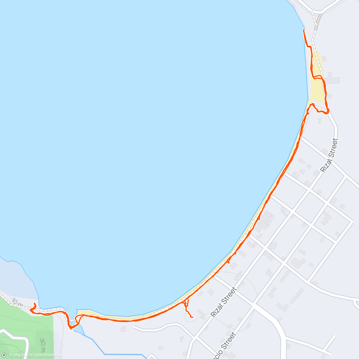 Mapa de la actividad, Beach walk…