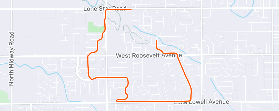 Map of the activity, Lunch Run