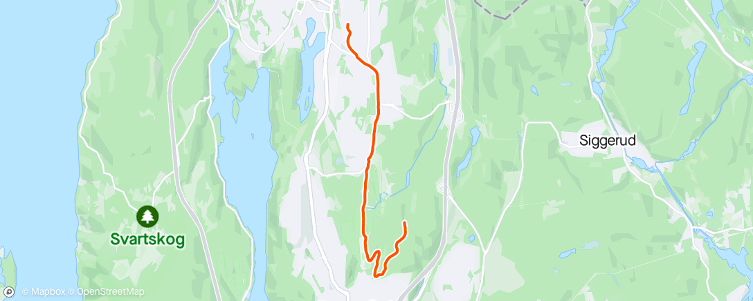 Map of the activity, Rolig langtur (15 km)