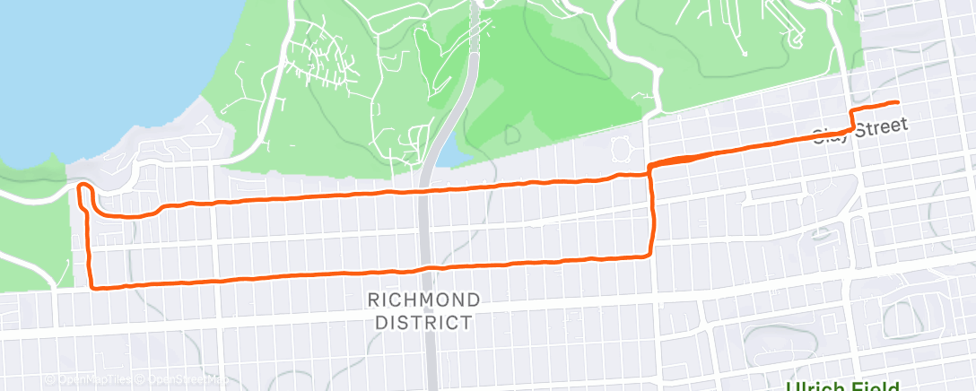 Карта физической активности (Afternoon Run)