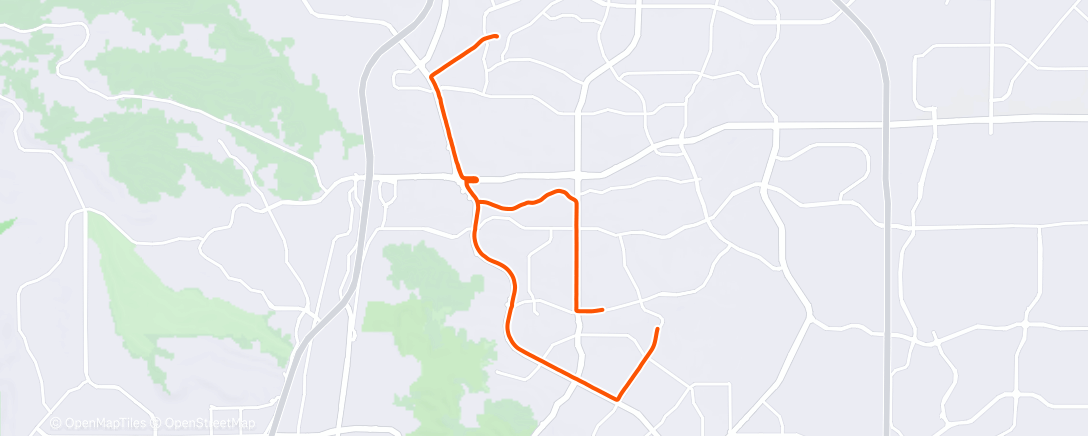 Map of the activity, Morning Run