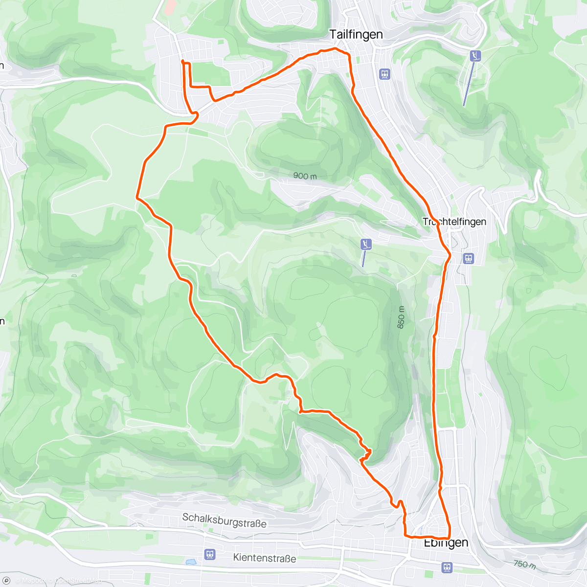 Map of the activity, Sonntagsrunde