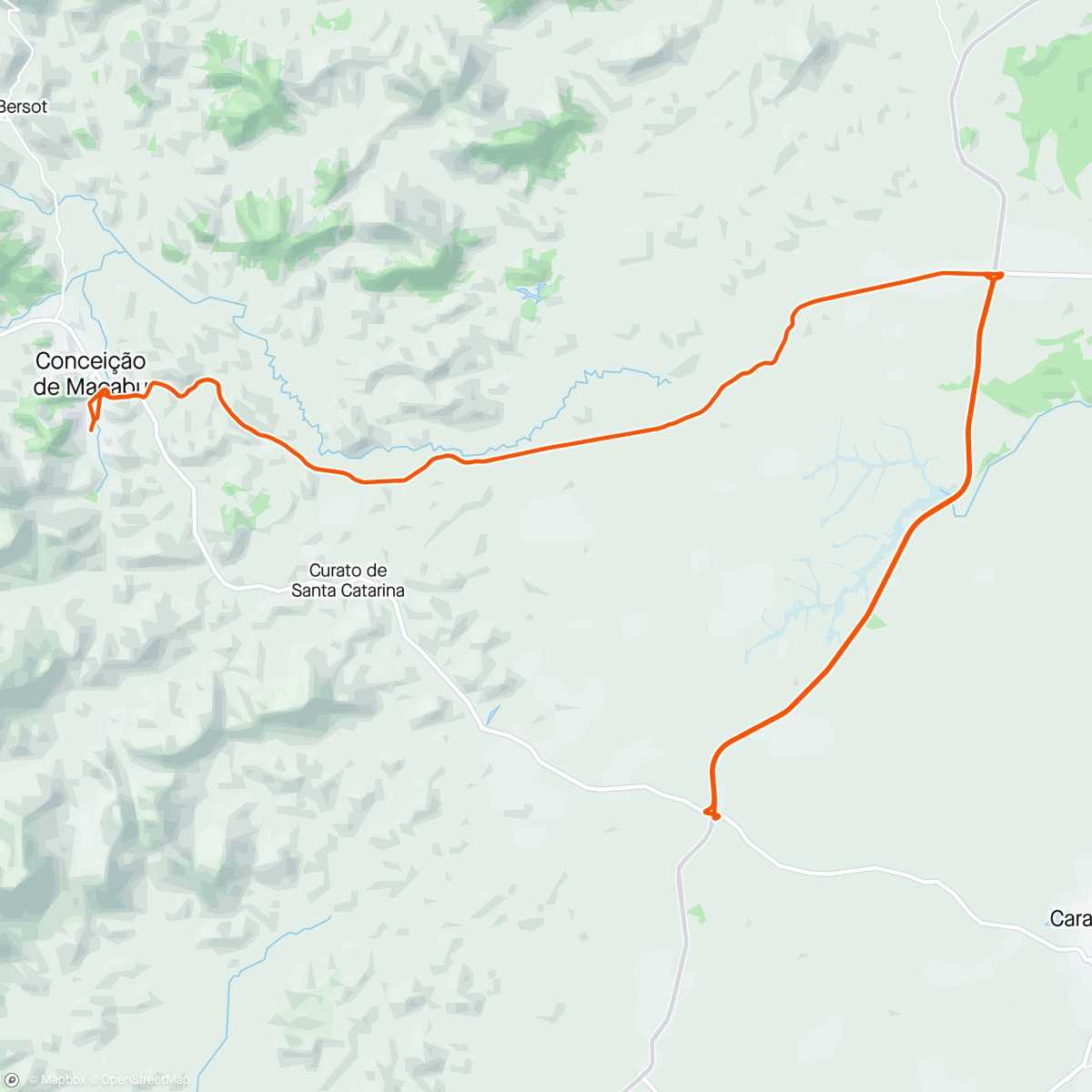 Map of the activity, Pedalada na hora do almoço