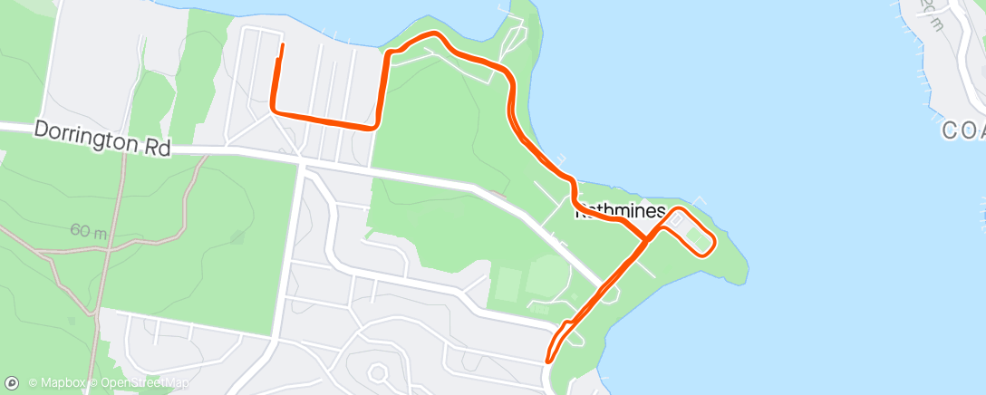 Map of the activity, Run with Luke, Abs and Chiffy